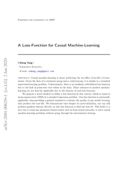 A Loss-Function for Causal Machine-Learning