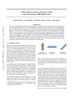 A Machine Learning Imaging Core using Separable FIR-IIR Filters