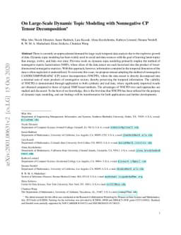On Large-Scale Dynamic Topic Modeling with Nonnegative CP Tensor
  Decomposition