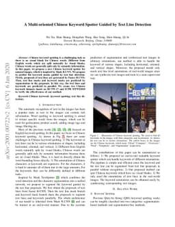 A Multi-oriented Chinese Keyword Spotter Guided by Text Line Detection