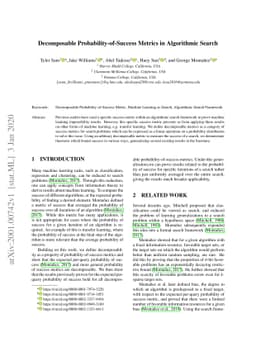 Decomposable Probability-of-Success Metrics in Algorithmic Search