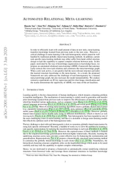 Automated Relational Meta-learning