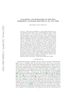 Scalability and robustness of spectral embedding: landmark diffusion is
  all you need