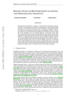 Making Sense of Reinforcement Learning and Probabilistic Inference