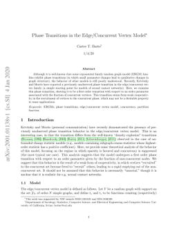 Phase Transitions in the Edge/Concurrent Vertex Model