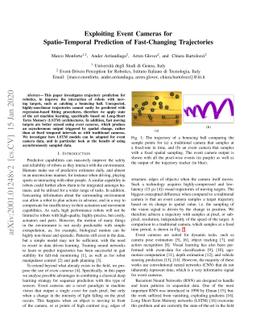 Exploiting Event Cameras for Spatio-Temporal Prediction of Fast-Changing
  Trajectories