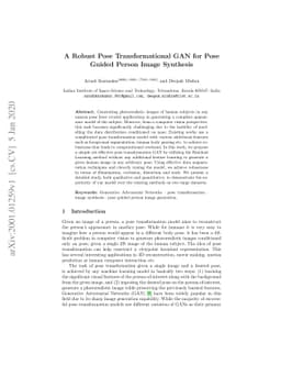 A Robust Pose Transformational GAN for Pose Guided Person Image
  Synthesis