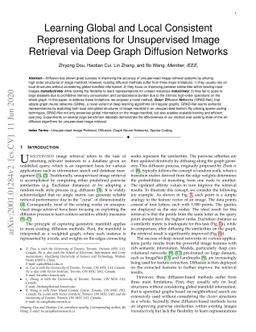 Learning Global and Local Consistent Representations for Unsupervised
  Image Retrieval via Deep Graph Diffusion Networks