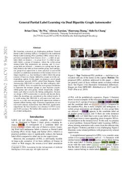 General Partial Label Learning via Dual Bipartite Graph Autoencoder