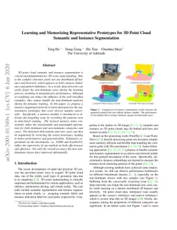Learning and Memorizing Representative Prototypes for 3D Point Cloud
  Semantic and Instance Segmentation
