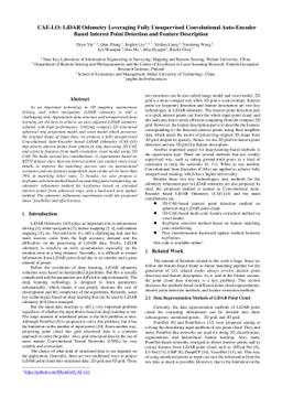 CAE-LO: LiDAR Odometry Leveraging Fully Unsupervised Convolutional
  Auto-Encoder for Interest Point Detection and Feature Description