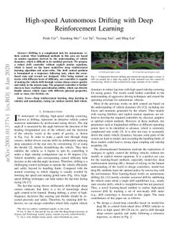 High-speed Autonomous Drifting with Deep Reinforcement Learning