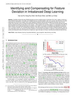 Identifying and Compensating for Feature Deviation in Imbalanced Deep
  Learning