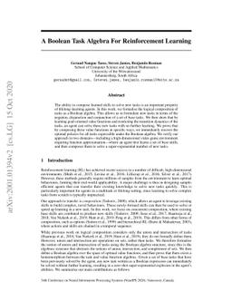 A Boolean Task Algebra for Reinforcement Learning