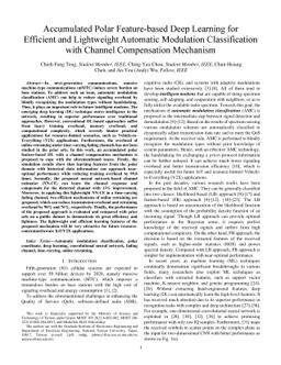 Accumulated Polar Feature-based Deep Learning for Efficient and
  Lightweight Automatic Modulation Classification with Channel Compensation
  Mechanism