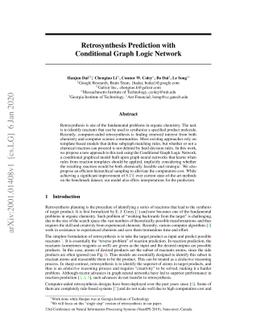 Retrosynthesis Prediction with Conditional Graph Logic Network