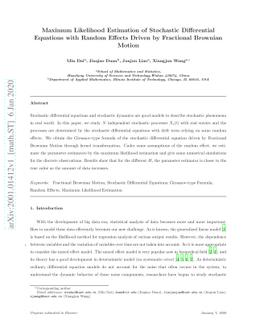 Maximum Likelihood Estimation of Stochastic Differential Equations with
  Random Effects Driven by Fractional Brownian Motion