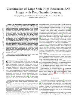 Classification of Large-Scale High-Resolution SAR Images with Deep
  Transfer Learning