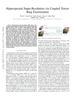 Hyperspectral Super-Resolution via Coupled Tensor Ring Factorization