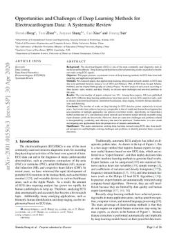 Opportunities and Challenges of Deep Learning Methods for
  Electrocardiogram Data: A Systematic Review