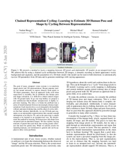 Chained Representation Cycling: Learning to Estimate 3D Human Pose and
  Shape by Cycling Between Representations