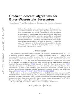 Gradient descent algorithms for Bures-Wasserstein barycenters