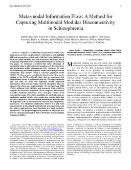 Meta-modal Information Flow: A Method for Capturing Multimodal Modular
  Disconnectivity in Schizophrenia