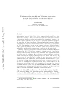 Understanding the QuickXPlain Algorithm: Simple Explanation and Formal
  Proof