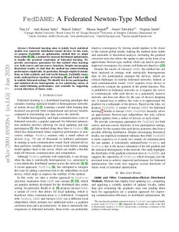 FedDANE: A Federated Newton-Type Method