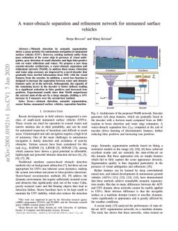 A water-obstacle separation and refinement network for unmanned surface
  vehicles