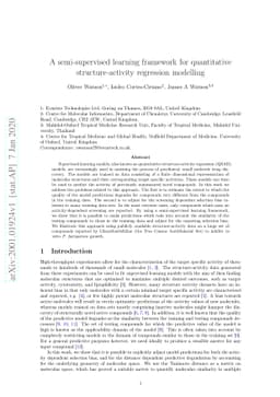 A semi-supervised learning framework for quantitative structure-activity
  regression modelling