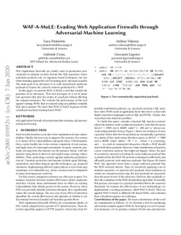 WAF-A-MoLE: Evading Web Application Firewalls through Adversarial
  Machine Learning