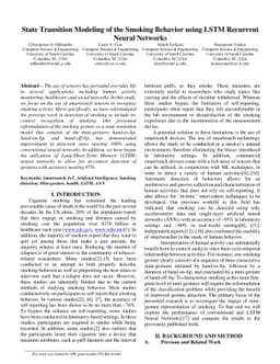 State Transition Modeling of the Smoking Behavior using LSTM Recurrent
  Neural Networks