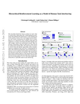 Hierarchical Reinforcement Learning as a Model of Human Task
  Interleaving