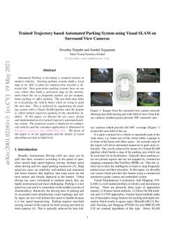 Trained Trajectory based Automated Parking System using Visual SLAM on
  Surround View Cameras