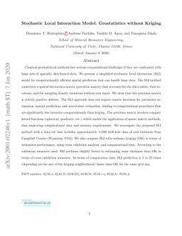 Stochastic Local Interaction Model: Geostatistics without Kriging