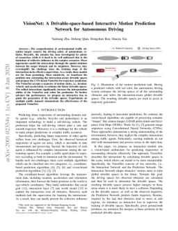 VisionNet: A Drivable-space-based Interactive Motion Prediction Network
  for Autonomous Driving