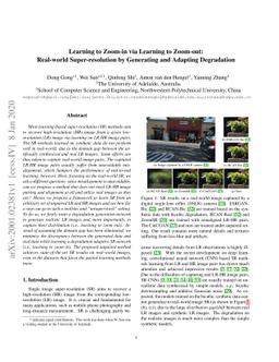 Learning to Zoom-in via Learning to Zoom-out: Real-world
  Super-resolution by Generating and Adapting Degradation