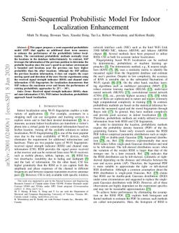 Semi-Sequential Probabilistic Model For Indoor Localization Enhancement