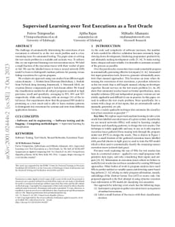 Learning to Encode and Classify Test Executions