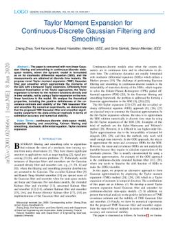 Taylor Moment Expansion for Continuous-Discrete Gaussian Filtering and
  Smoothing