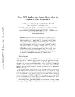 Deep OCT Angiography Image Generation for Motion Artifact Suppression