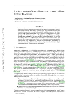 An Analysis of Object Representations in Deep Visual Trackers