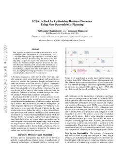 D3BA: A Tool for Optimizing Business Processes Using Non-Deterministic
  Planning