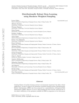 Distributionally Robust Deep Learning using Hardness Weighted Sampling