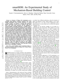 smartSDH: An Experimental Study of Mechanism Based Building Control