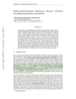 Population-Guided Parallel Policy Search for Reinforcement Learning