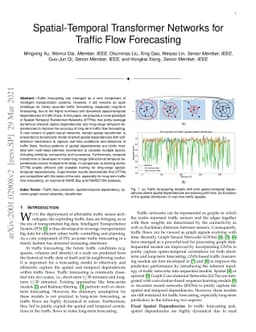 Spatial-Temporal Transformer Networks for Traffic Flow Forecasting