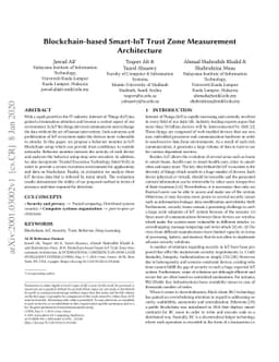 Blockchain-based Smart-IoT Trust Zone Measurement Architecture