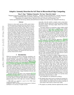 Adaptive Anomaly Detection for IoT Data in Hierarchical Edge Computing